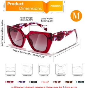 FEISEDY Trendy Polarized Sunglasses, Oversized Irregular TR Frame for Women Men, Retro Shades UV400 B0016