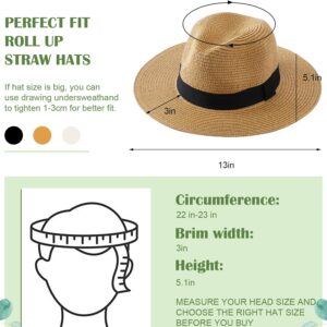 Silicherry 48 Pcs Straw Fedora Hat and Sunglasses Bulk 1920s Panama Style Fedora Eyeglasses for Havana Nights Beach Wedding Guest Gifts Party Supplies