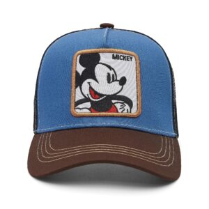 NEWVIY Mickey Baseball Cap for Men Women,Anime Cartoon Hats,Breathable Mesh Cap Adjustable Trucker Hats Sports Cap Casual (US, One Size, Brown)