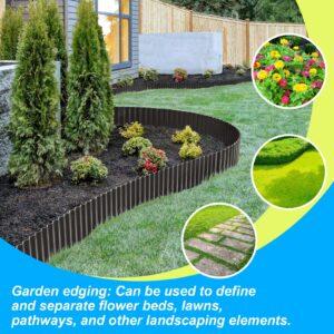 LAVEVE Corrugated Metal Garden Edging - Sturdy Border Perfect for DIY Flower Beds and Landscaping Borders (Black, 6 Inch x 20FT)