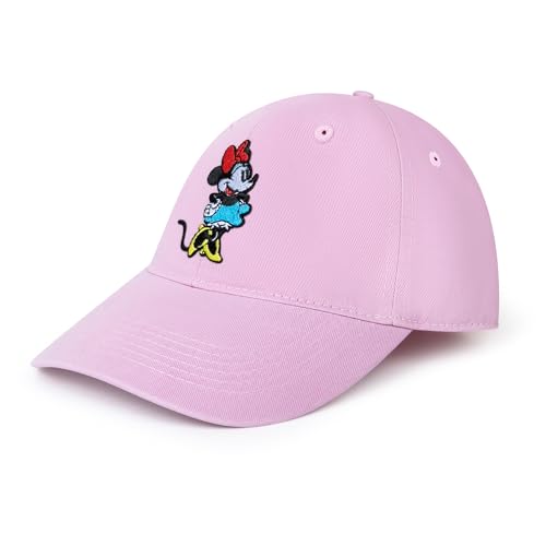 Disney Women's Standard Adult Baseball Cap, Minnie Mouse Adjustable Dad Hat, Pink, ONE Size