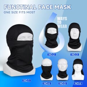 3 Pieces Balaclava Ski Mask -Winter Full Face Mask for Men Women Windproof Weather Outdoors Cover for Men Women Boys Girls Black/Black/Black