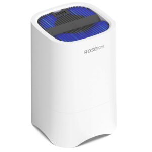 rosekm small air purifiers for desktop, hepa air purifiers for office, bedroom, home, car, small room, mini air purifier air cleaner for smoke, dust with fragrance sponge & night light