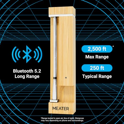 MEATER Pro / 2 Plus: Wireless Bluetooth Smart Meat Thermometer | 1000°F Open Flame Grilling | Extra Long Range | Multi Sensors | Certified Accuracy | BBQ, Oven, Grill, Smoker, Air Fryer, Deep Fryer