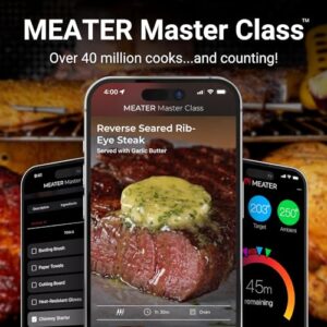 MEATER Pro / 2 Plus: Wireless Bluetooth Smart Meat Thermometer | 1000°F Open Flame Grilling | Extra Long Range | Multi Sensors | Certified Accuracy | BBQ, Oven, Grill, Smoker, Air Fryer, Deep Fryer