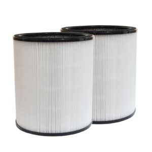 pureburg replacement filters compatible with coway airmega aim air purifier + fan 2-in-1,2-pack h13 true hepa activated carbon 2-in-1 3-stage filtration air clean dust vocs