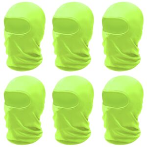 sheverch 6 pack neon green ski mask men women windproof sun potection balaclava full face mask motorcycle football