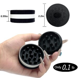 OWLSTEM Grinder,2.2 Inch Stronger Grip Biscuit Shape Design Grinder (Single,Black)