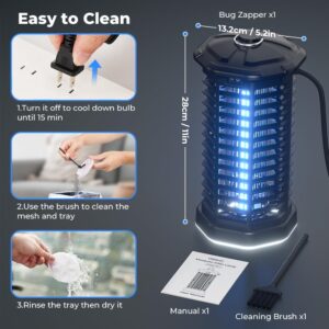 YISSVIC Bug Zapper Outdoor Indoor Waterproof Electric Mosquito Fly Zapper Killer Effective 4200V Plug in for Home Patio Office Courtyard