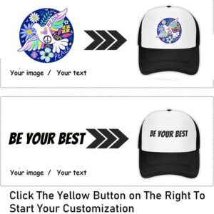 Custom Hat Design Your Own Men Women Custom Trucker Hat Your Name Logo Text or Image Black Hat Team Gift Wholesale Custom Hats for Men