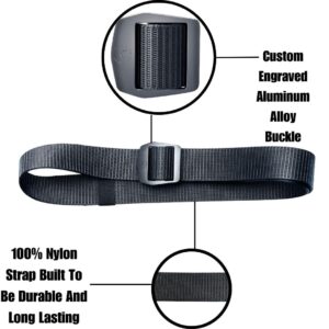 Shirt Stay Plus-Tactical Belt for Men Police EMS and Military - Professional Grade Heavy Duty Black Tactical Belt for Tactical Gear (Black Metal)