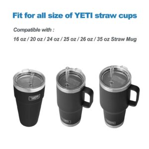 LUOLAO 4PCS Cute Flower Straw Covers Cap for YETI Straw tumbler, Cup Accessories Including 4 Colors Silicone Straw toppers, Reusable Straw Lids