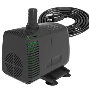 knifel submersible pump 880gph (3500 l/h 60w) with auto-shut-off 10ft high lift for fountains, hydroponics, ponds, aquariums & more