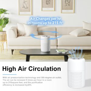 (2 Pack P60 Air Purifier + 2 Pack P60 HEPA Air Filter Combo Purchase),TPLMB Air Purifiers for Bedroom,H13 HEPA Filters,Aromatherapy for Better Sleep,24dB Filtration System, P60 White.