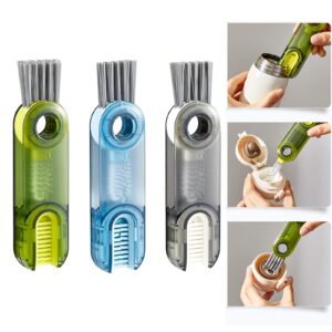 3 pack 3 in 1 multifunctional cleaning brush, water bottle cleaner brush 3 in 1 cleaning brush for water bottles, cup, home kitchen cleaning tools