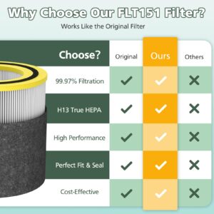 FLT151 H13 Filter V Compatible with AC3000, AC151, AP3151, AC3000W, AC151W, AIRSAFE Series, FLT151