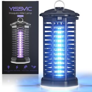 yissvic bug zapper outdoor indoor waterproof electric mosquito fly zapper killer effective 4200v plug in for home patio office courtyard