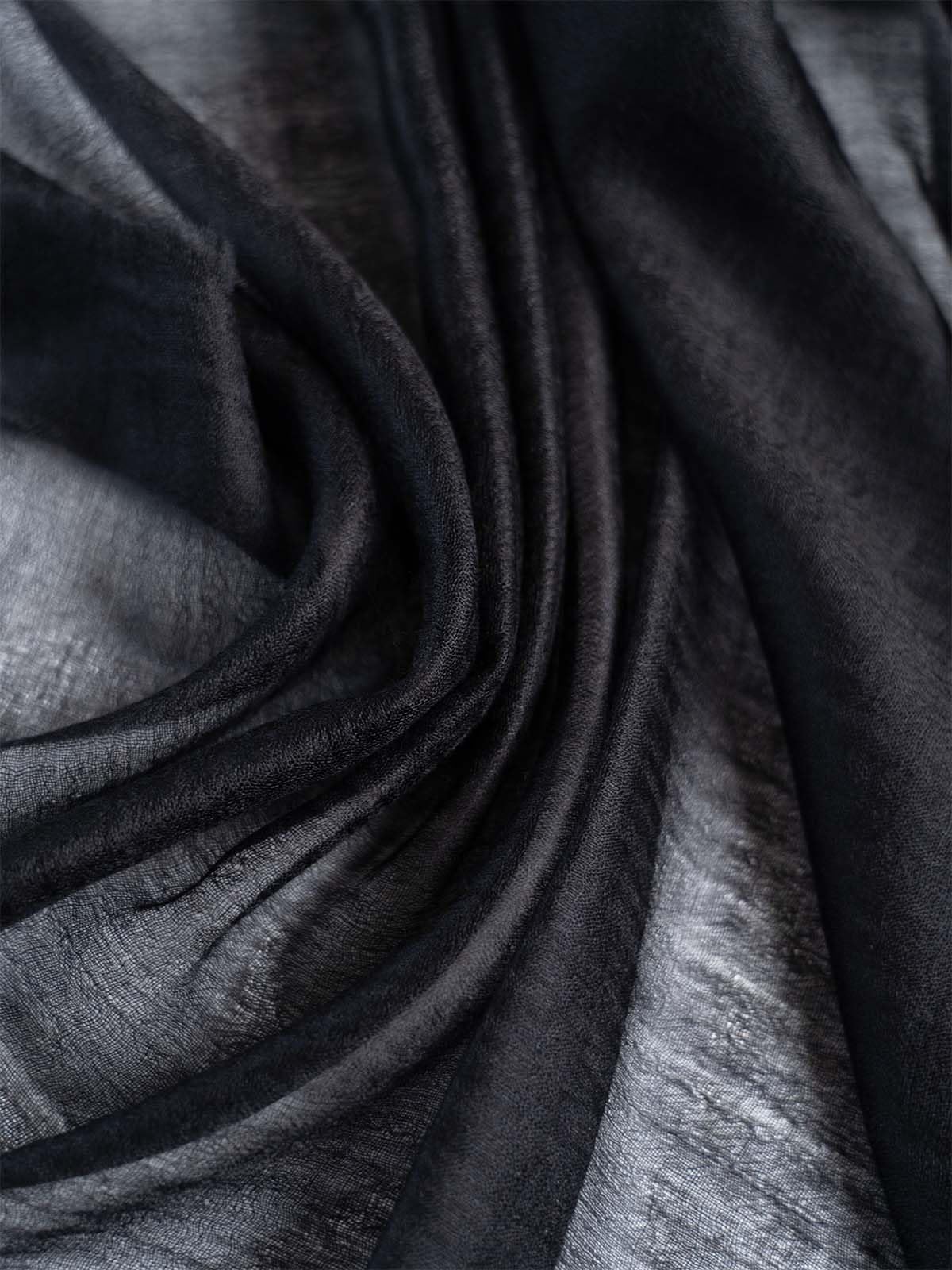 Ovcio Featherlight Black Cashmere Scarf - 100% Pure Cashmere Wrap Scarf for Women (87x39) with Gift Box