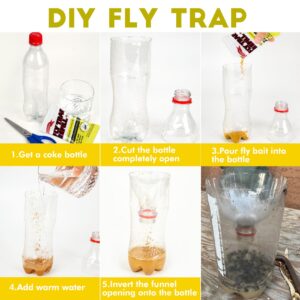 10 Pack Fly Trap Bait Refills, Reusable Fly Bait, 10 * 30g Natural Fly Bait Refill Packets Killer for Reusable Fly Traps Outdoor, Fly Attractant for Ranch Fly Traps Outdoor