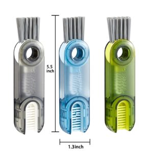 3 Pack 3 in 1 Multifunctional Cleaning Brush, Water Bottle Cleaner Brush 3 in 1 Cleaning Brush for Water Bottles, Cup, Home Kitchen Cleaning Tools