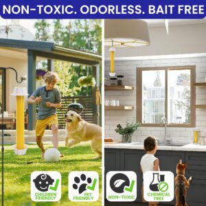 Fly Stick Sticky Fly Traps for Indoors and Outdoor 6pk. Non-Toxic Bait Free. Trap All Flies. Sticky Fly Traps for Indoors Outdoor Fly Catchers for Inside Home Bug Sticky Traps for Bugs Fly Sticky Trap