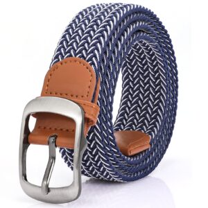 XZQTIVE Braided Belt Stretch Belt for Men and Women Multicolored Woven Golf Belt Elastic Jean Belts