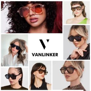 VANLINKER Retro 70s Square Aviator Sunglasses Womens Men Trendy Polarized Vintage Shades VL9768 Burgundy Frame Brown Lens