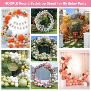 Round Backdrop Stand,6.6 FT Metal Circle Balloon Arch Frame, Circle Wedding Arch, Round Arch Stand for Ceremony Birthday Party Christmas Thanksgiving Day Balloon Arch Stand (Gold 6.6FT)