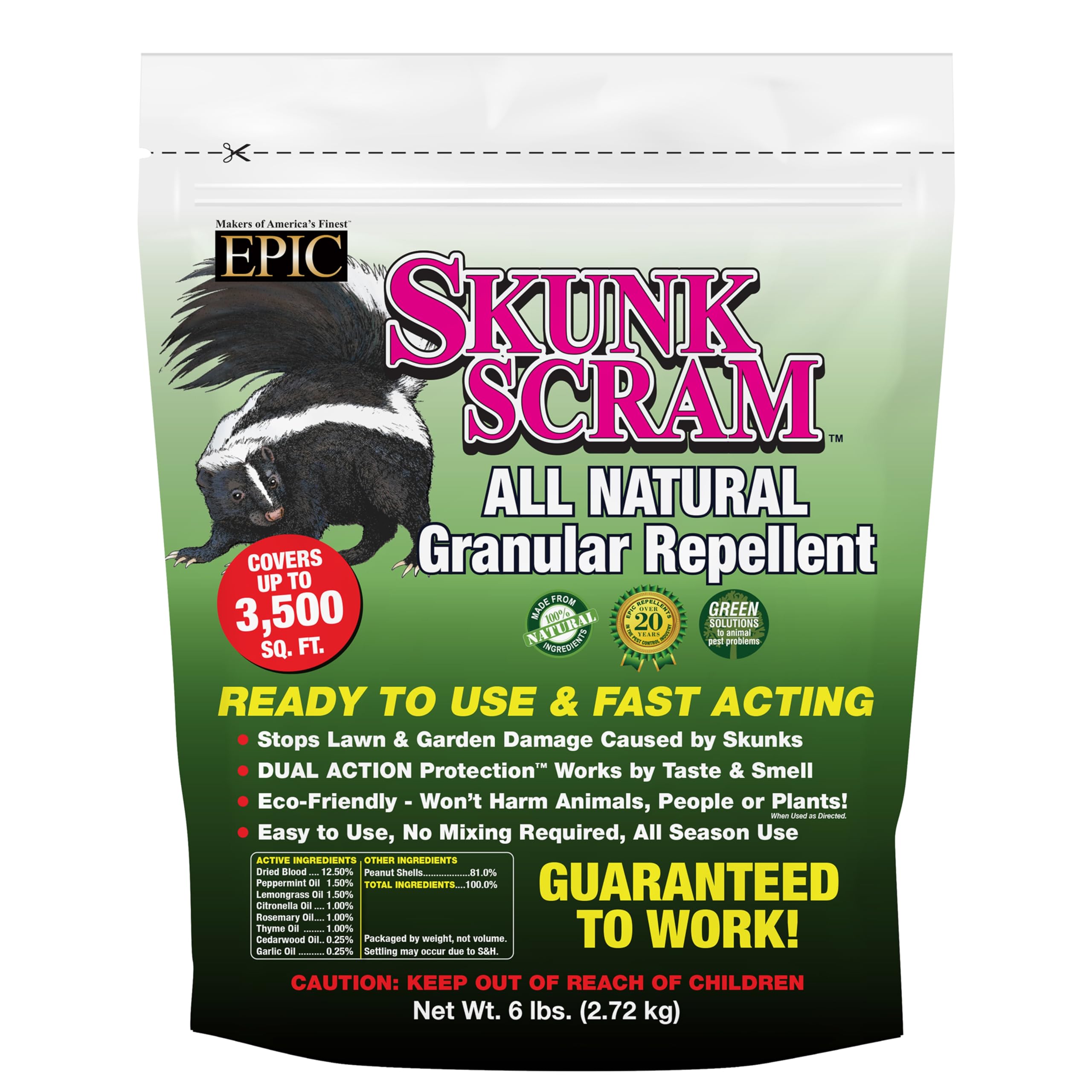 Skunk Scram All Natural Granular Repellent - 6 lb. Bag - Epic