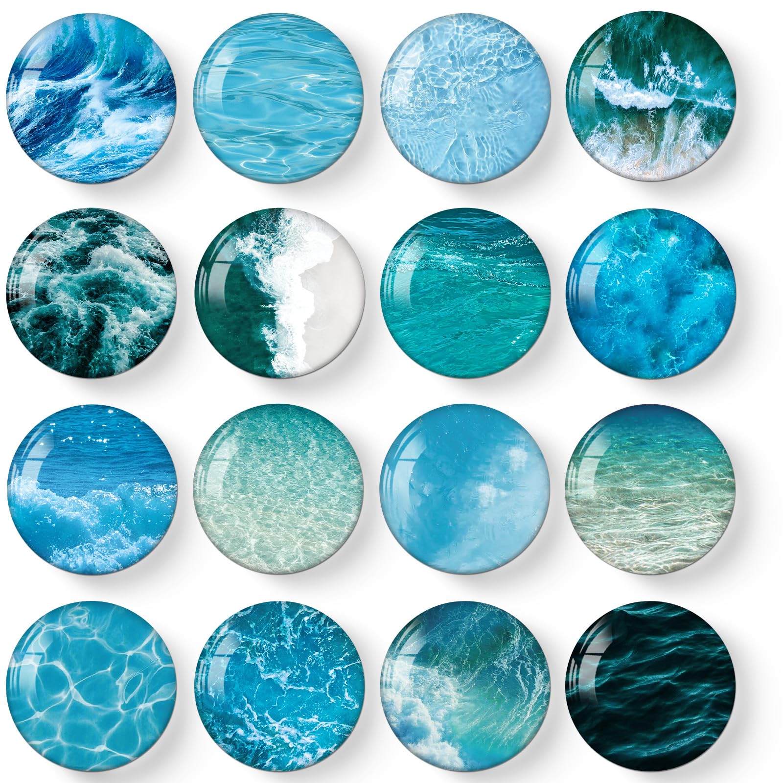 MORCART 16PCS Fridge Magnets, Ocean Magnets Decoration for Refrigerator Locker Whiteboard Decorative Magnetic Board Cabinets Classroom Office Cubicle School Cute