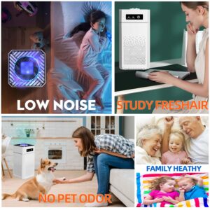 2 Pack Air Purifiers for Bedroom HEPA Air Purifier With Aromatherapy Function For Pet Smoke Pollen Dander Hair 20dB Air Cleaner For Office Living Room/Kitchen