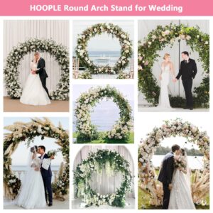 Round Backdrop Stand,6.6 FT Metal Circle Balloon Arch Frame, Circle Wedding Arch, Round Arch Stand for Ceremony Birthday Party Christmas Thanksgiving Day Balloon Arch Stand (Gold 6.6FT)