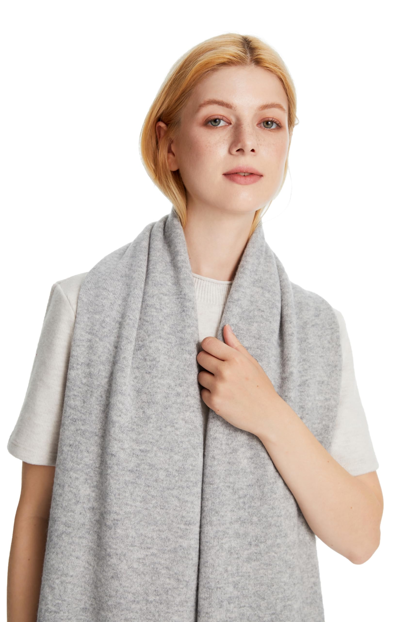 Seasons Comfort 100% Cashmere Knitted Wrap, Oversized Shawl, Scarf, Stole