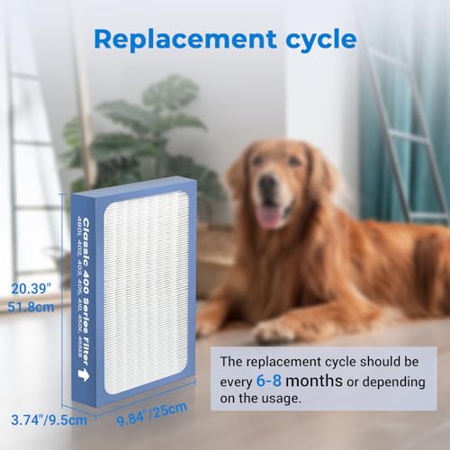 TOMORAL Classic 400 Series Replacement Filter Compatible with Blueair Classic 480i, 405, 403, 402, 410, 450E, 455EB, 3-in-1 H13 True HEPA and Carbon Filter [Upgraded]