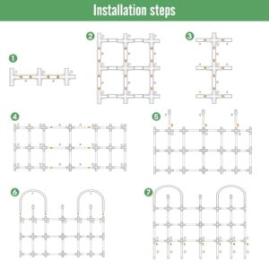 MQHUAYU Garden Trellis for Climbing Plants Outdoor, 47.2" H*38.2" W Rustproof Sturdy Garden Arch Trellis for Potted Climbing Cucumber Tomato Rose Vegetable Flower Plant Trellises(120cm)