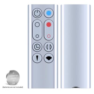 New Replacement Remote Control for Dyson Pure Hot+Cool Fan Purifying Heater HP00 HP01, Part NO.967197-13 (Sliver)