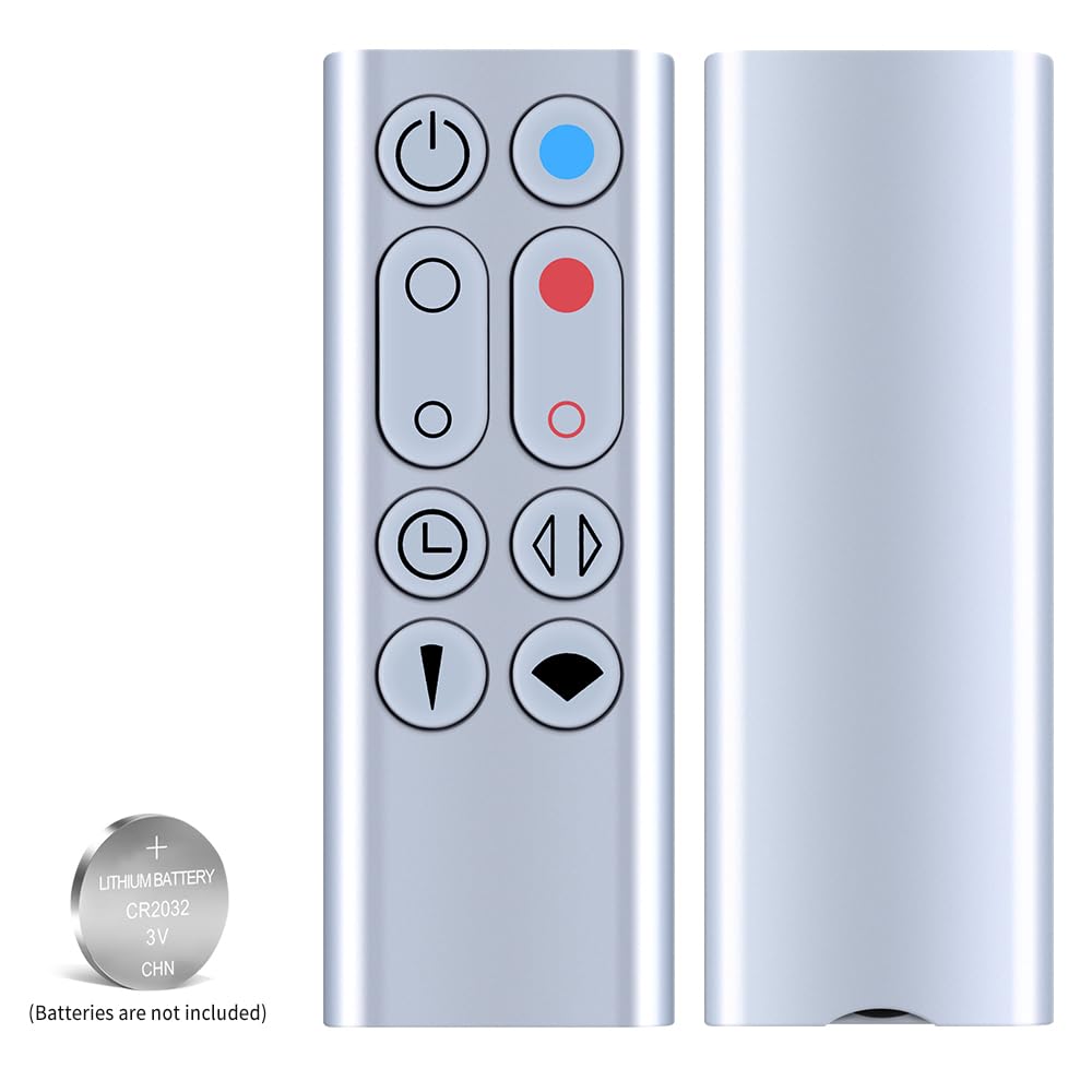 New Replacement Remote Control for Dyson Pure Hot+Cool Fan Purifying Heater HP00 HP01, Part NO.967197-13 (Sliver)