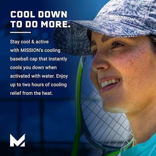 MISSION Cooling Performance Hat, Twist & Shout - Unisex Baseball Cap for Men & Women - Lightweight & Adjustable - Cools Up to 2 Hours - UPF 50 Sun Protection - Machine Washable