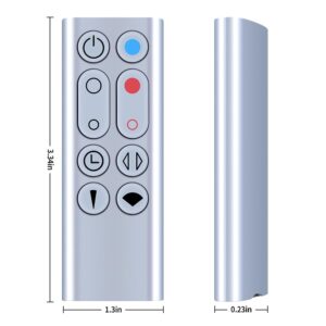 New Replacement Remote Control for Dyson Pure Hot+Cool Fan Purifying Heater HP00 HP01, Part NO.967197-13 (Sliver)