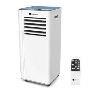 dr.prepare 8,000 btu portable air conditioner, cooling, dehumidifier, fan & sleep modes 4-in-1 portable ac w/remote control & 67'' window kit, cools up to 300 sq. ft, 1-24h timers