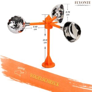 Flyonte Birds Reflect Deterrent Visual Bird Scarer Deterrent Devices Outdoor Bird Control for Seagull Pigeon Harmless Device to Keep Birds Away from Your Farm Boat (Orange)