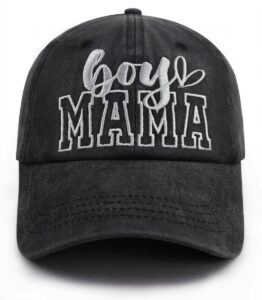 boy mama gifts for mom, funny boy mama est 2024 hat, adjustable cotton embroidered pregnancy announcement baseball cap, mothers day birthday gifts for new moms pregnant mama mother mommy wife black