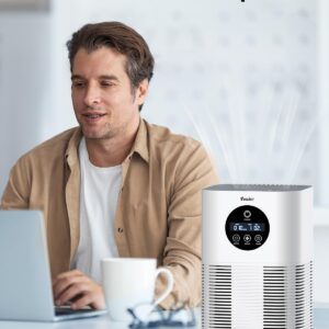 Air Purifiers for Home Large Room up to 600 Ft², VEWIOR H13 True Hepa Air Purifiers for Pets Hair, Dander, Smoke, Pollen, 3 Fan Speeds, 6 Timer Air Cleaner