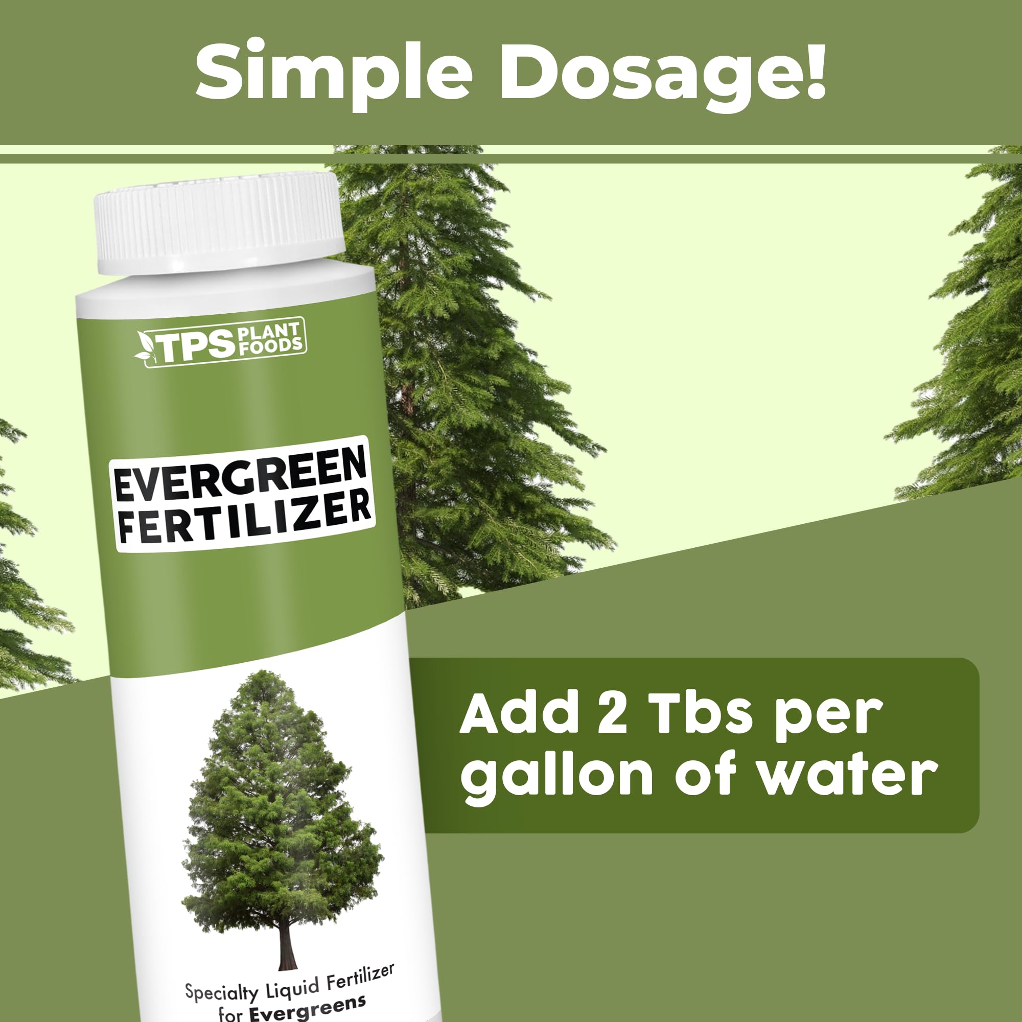 Evergreen Tree Fertilizer for All Conifer Trees and Shrubs, Liquid Plant Food 32 oz (1 Quart)