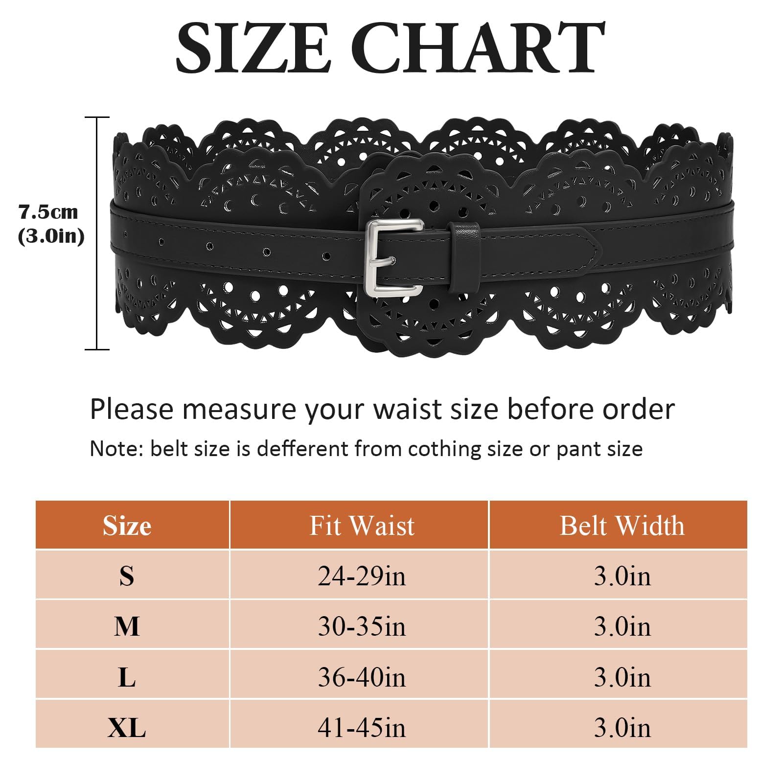 XZQTIVE Wide Leather Belts For Women Obi Belt For Dresses Sweater Vintage Ladies Waist Belts Black