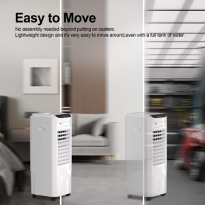 Uthfy Portable Air Conditioners,Evaporative Air Cooler, 32" Swamp Cooler with 4.2 Gal Tank, Remote, 90° Oscillation Cooling Fan with 3 Speeds, 12H Timer, 3 In 1 Tower Fan thats Blow Cold Air for Home