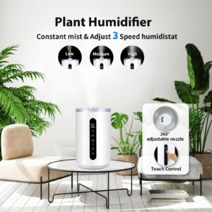 Tower Humidifiers for Large Room,Hioo 6.6L 1.74Gal Topfill Ultrasonic Warm and Cool Mist Air Humidifier for Bedroom with 8H Timer 360° Nozzle Adjustable Humidistat Night Light for Nursery Home Plant