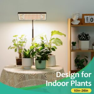 LBW Grow Lights for Indoor Plants Full Spectrum, 214 LEDs Plant Lights for Indoor Growing, Desk Plant Grow Lights Indoor with Timer 4/8/12H, 6 Dimmable Levels, Plant Lamp Height Adjustable 10"-26"