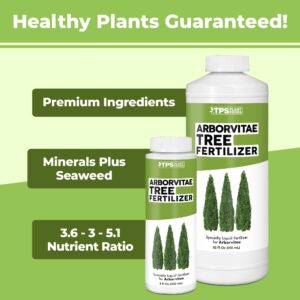 Arborvitae Tree Fertilizer for All Arborvitaes, Evergreen Shrubs and Thuja Trees, Liquid Plant Food 8 oz (250mL)