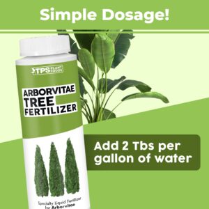 Arborvitae Tree Fertilizer for All Arborvitaes, Evergreen Shrubs and Thuja Trees, Liquid Plant Food 8 oz (250mL)